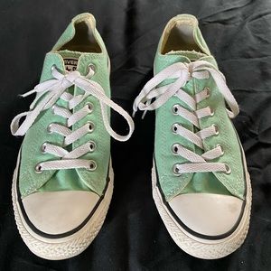 Teal converse sneakers